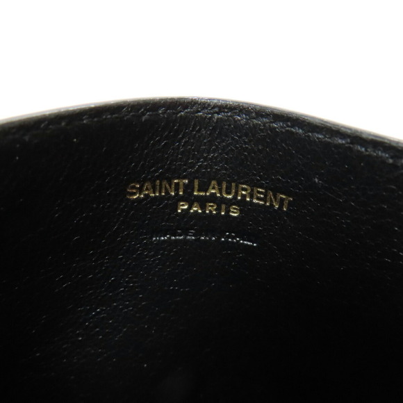 YVES SAINT LAURENT Black Leather Card Holder - Picture 5 of 11